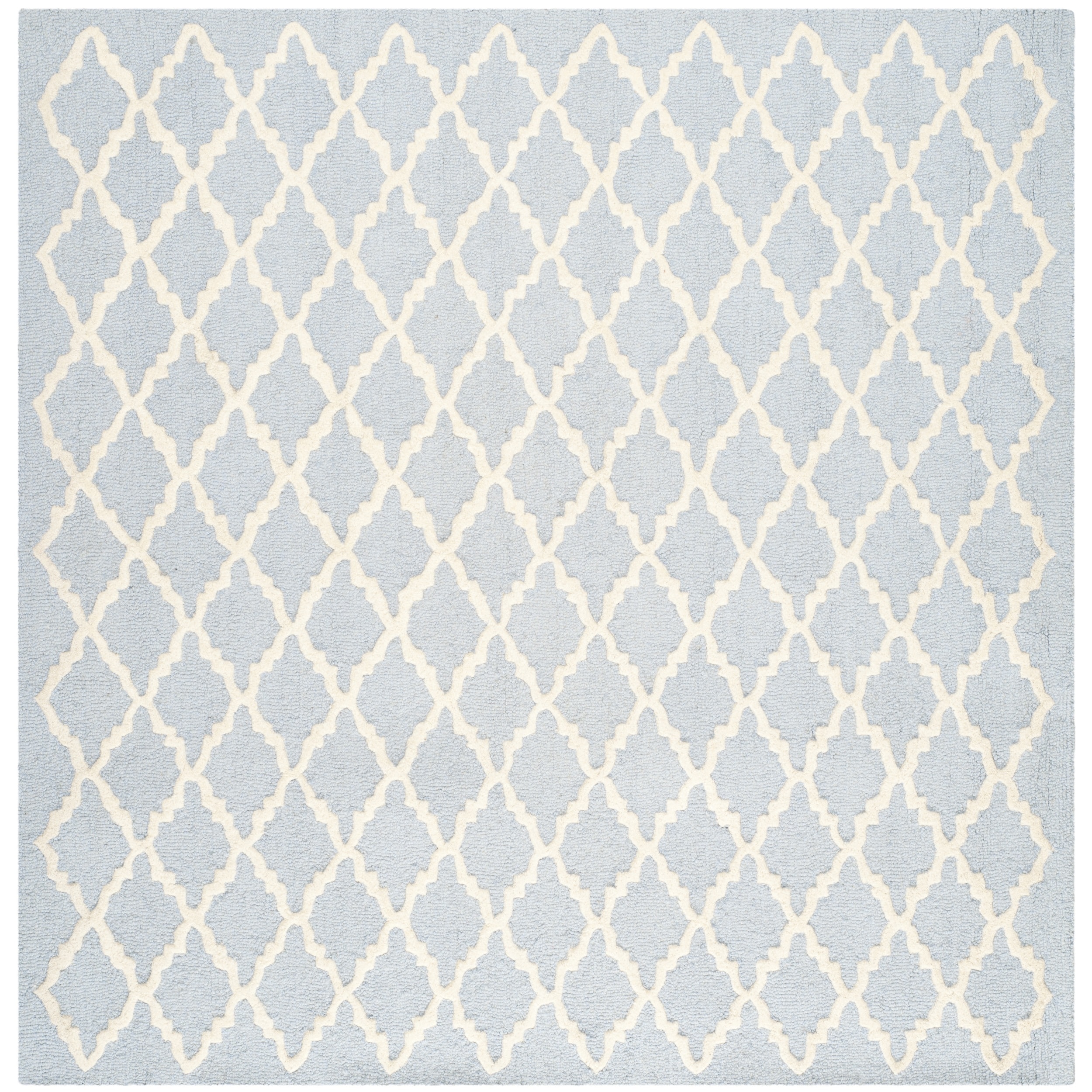 Safavieh Handmade Cambridge Moroccan Light Blue Wool Rug With Canvas Backing (6 Square)