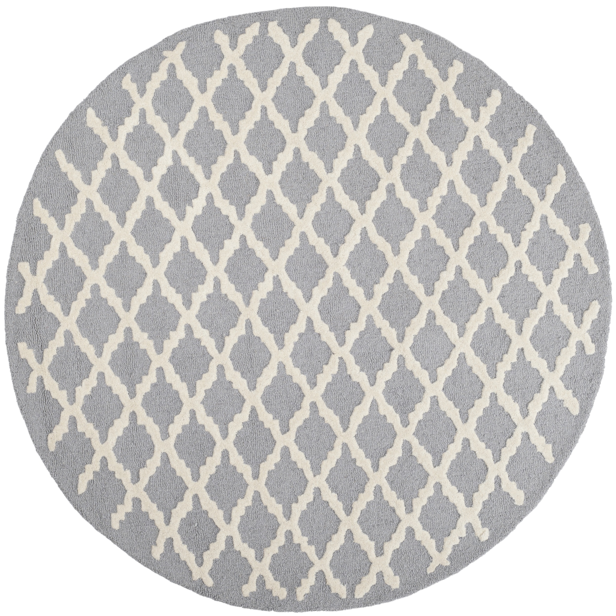 Safavieh Handmade Cambridge Moroccan Silver Indoor Wool Rug (6 Round)