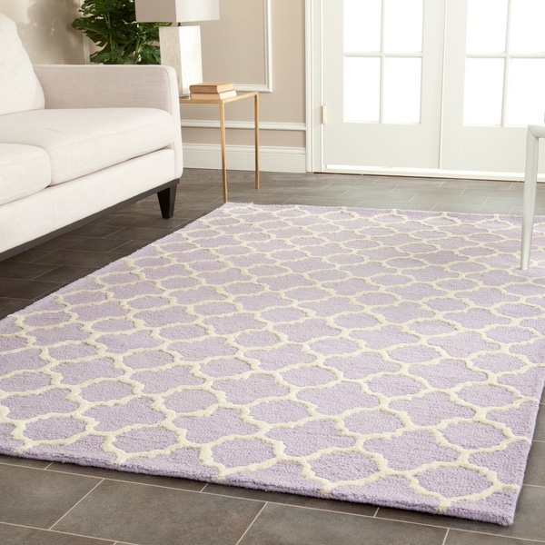 Safavieh Handmade Cambridge Moroccan Lavender Abstract Wool Rug - 8' x 10'