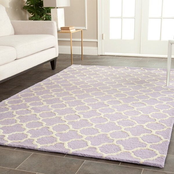 Safavieh Handmade Cambridge Moroccan Traditional Lavender Wool Rug - 9' x 12'