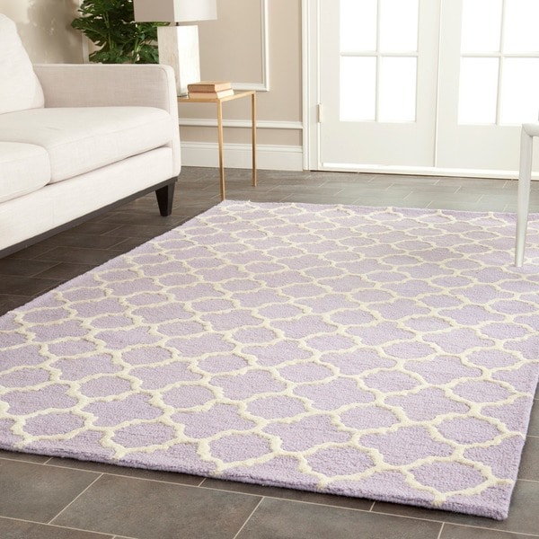 Safavieh Handmade Cambridge Moroccan Traditional Lavender Wool Rug - 9' x 12'