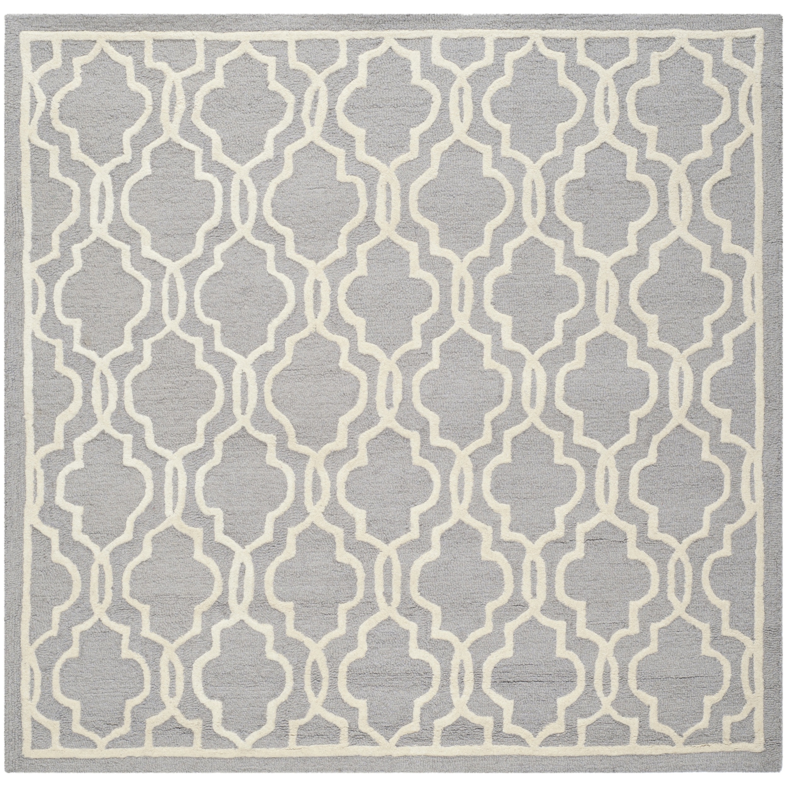 Safavieh Handmade Moroccan Cambridge Silver Wool Rug (6 Square)