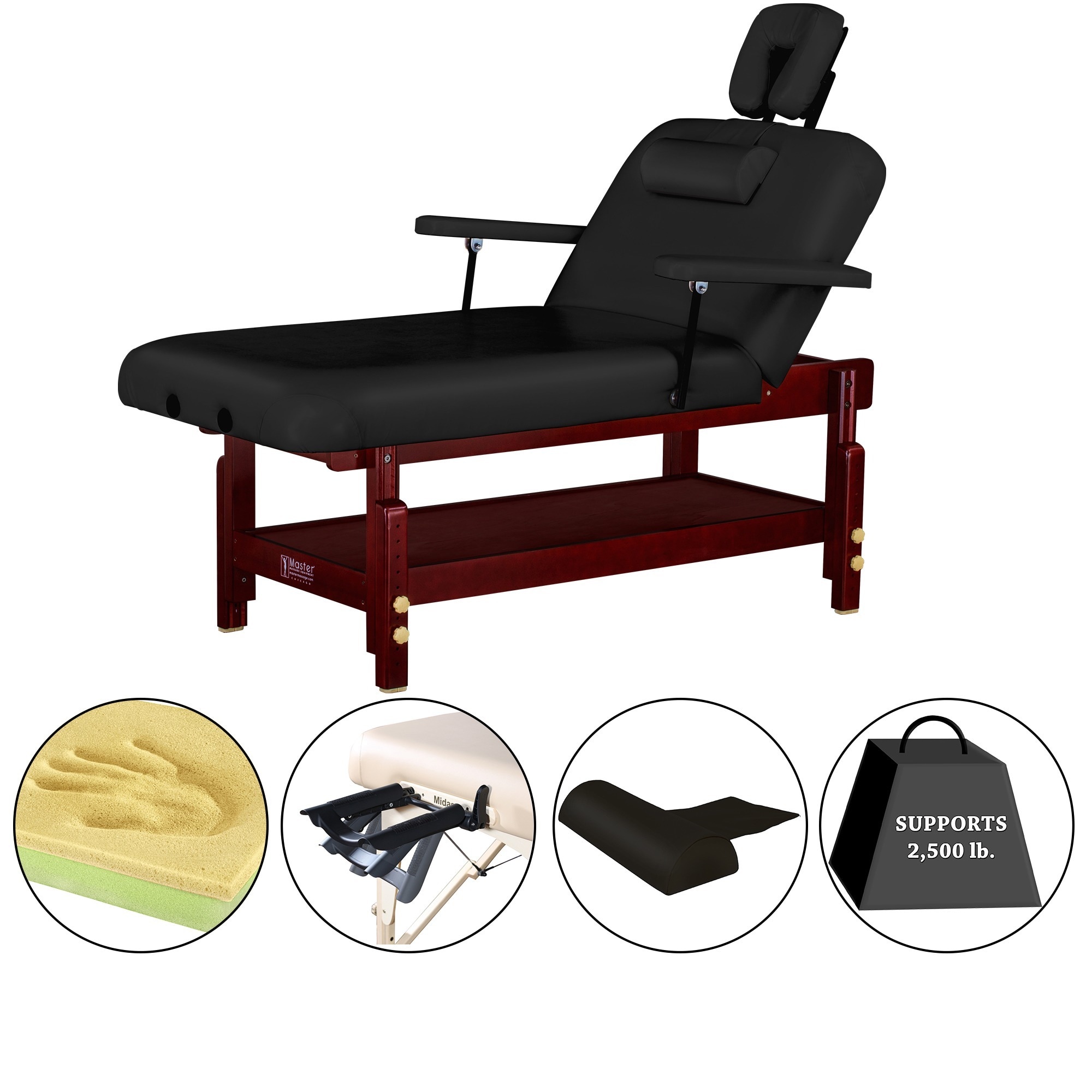 Master Massage 31 inch Montclair Stationary Lx Massage Table Package