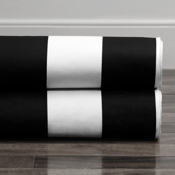 black and white curtain material