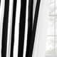 preview thumbnail 11 of 9, Exclusive Fabrics Cabana Black Stripe Cotton Curtain (1 Panel)