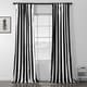 preview thumbnail 2 of 9, Exclusive Fabrics Cabana Black Stripe Cotton Curtain (1 Panel)