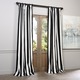 preview thumbnail 10 of 9, Exclusive Fabrics Cabana Black Stripe Cotton Curtain (1 Panel) 50 X 84 - Cabana Black