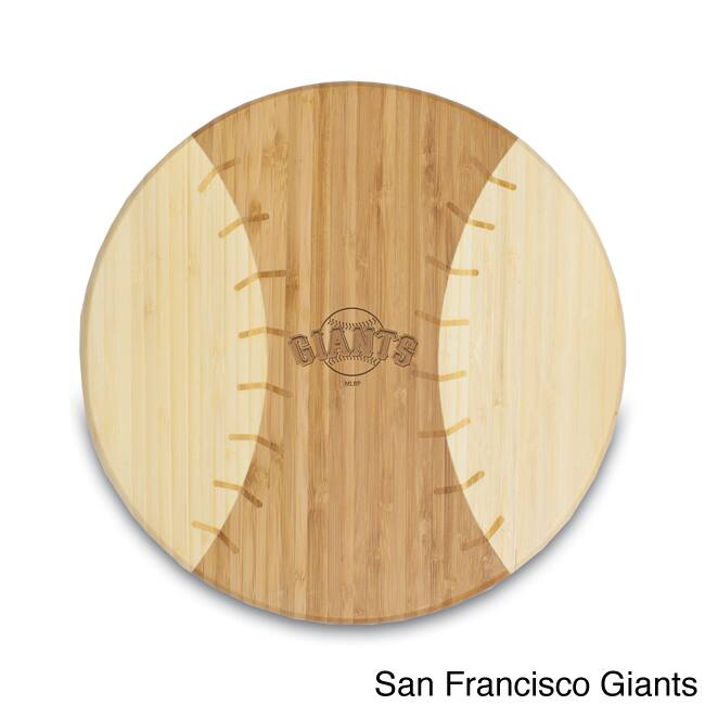 MLB National League 'Homerun!' Bamboo Round Cutting Board - Brown/San Francisco Giants