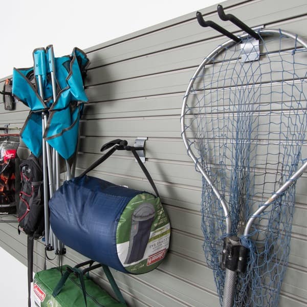 16 Piece Slatwall Panel, Hook, Shelf Storage Set Silver Slat Wall On Sale Bed Bath & Beyond