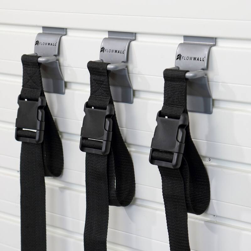 21 Piece Slatwall Panel, Hook, Bin Storage Set - Silver SlatWall