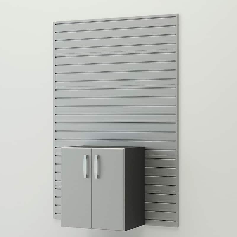 10 Piece Slatwall Panel, Cabinet, Bin Storage Set