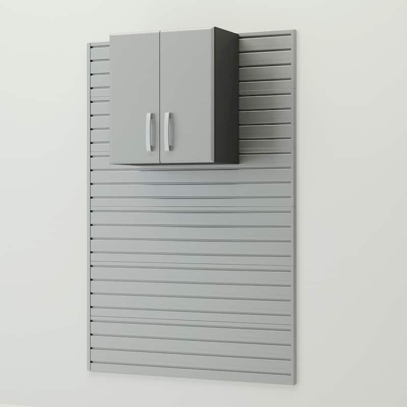 10 Piece Slatwall Panel, Cabinet, Bin Storage Set