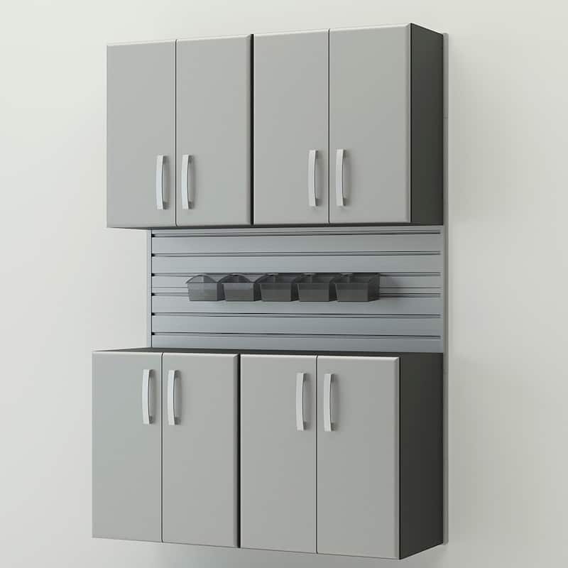 10 Piece Slatwall Panel, Cabinet, Bin Storage Set