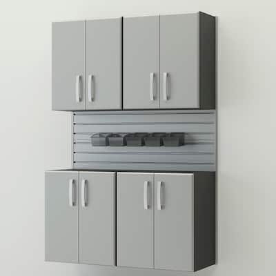 10 Piece Slatwall Panel, Cabinet, Bin Storage Set