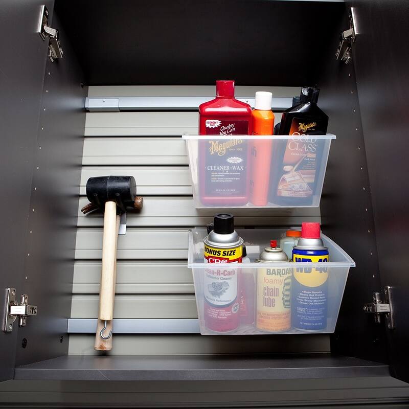 10 Piece Slatwall Panel, Cabinet, Bin Storage Set