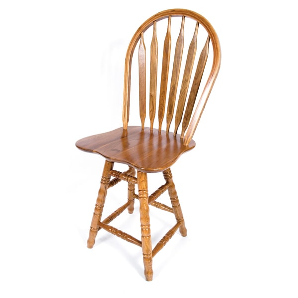 Solid Medium Oak Arrow Back Swivel Turned 30 Inch Bar Stool Bc07412a A850 4849 B888 3c1b6b639e39 600 