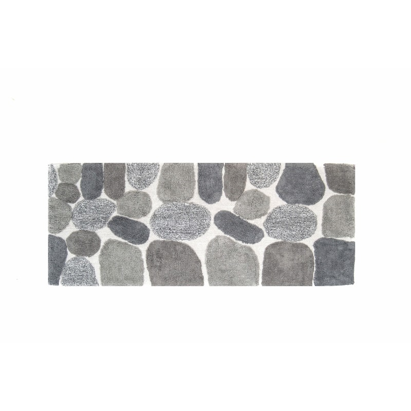 Chesapeake Pebbles Bath Rug Runner (24" x 60") - Grey