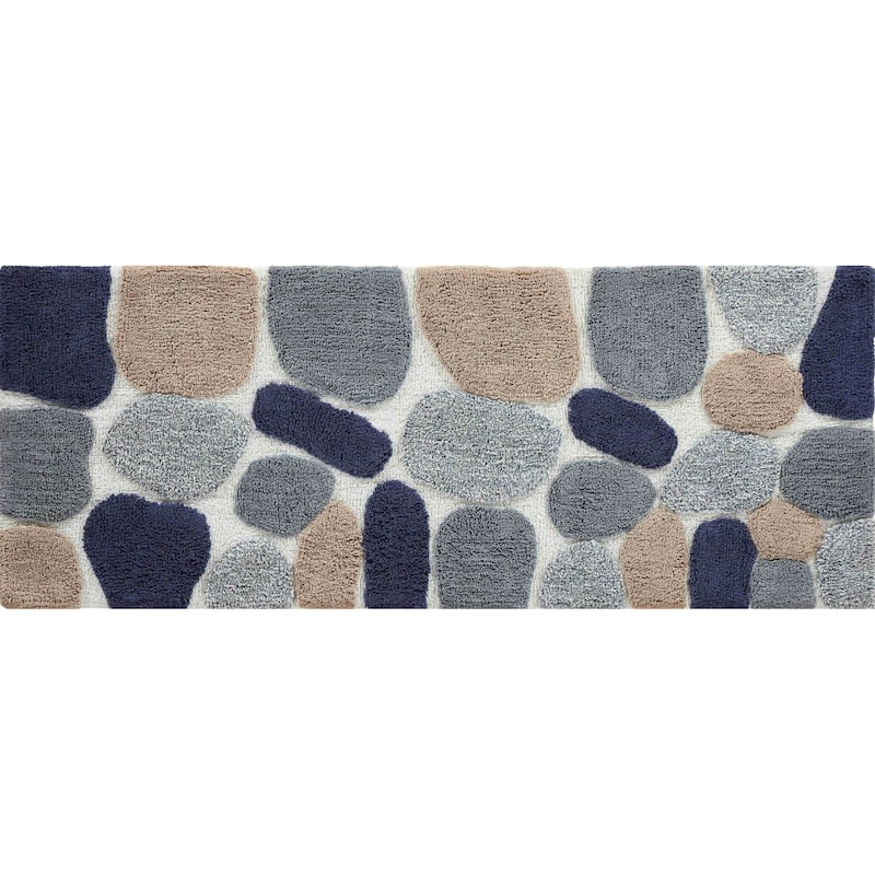 Chesapeake Pebbles Bath Rug Runner (24" x 60") - Blue Sienna