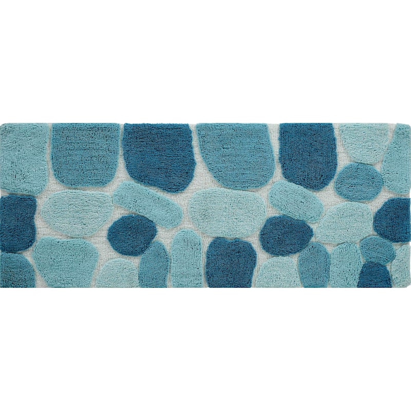 Chesapeake Pebbles Bath Rug Runner (24" x 60") - Arctic Blue