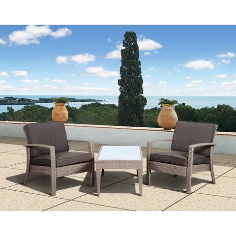 Atlantic Mykonos Grey Deluxe 3-piece Balcony Set