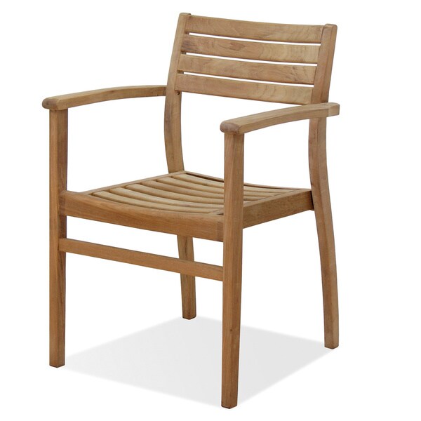 Amazonia Teak Paris Stackable Teak Chairs (Set of 2) Free Shipping