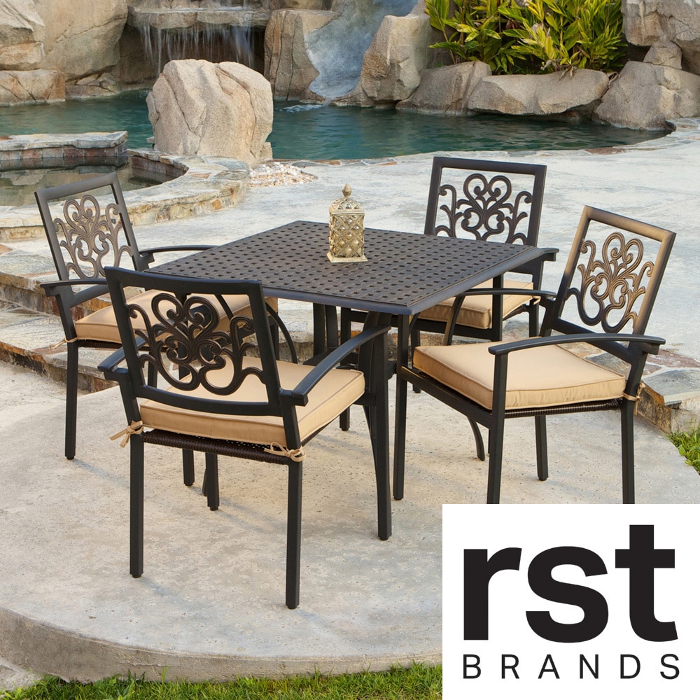 Rst Delano 5 piece Cast Aluminum Patio Cafe Set