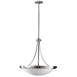Shop Perry Brushed Steel Uplight Chandelier Overstock 7954938