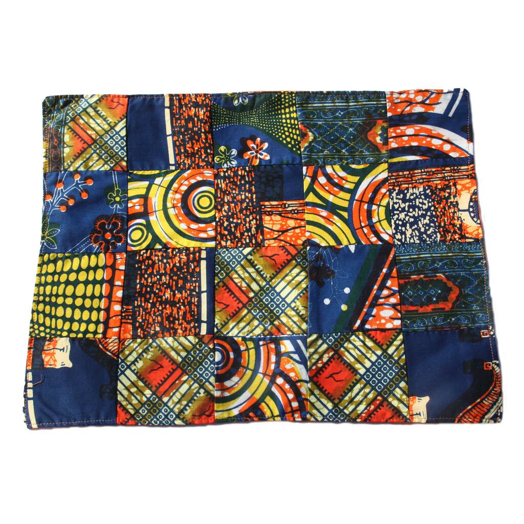 Handmade Set of Four Sunset Placemats and Napkins (Rwanda)