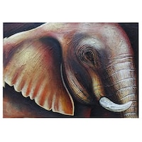 'Elephant Eye' Large Original Canvas Painting (Indonesia) - Bed Bath ...