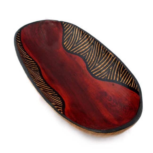 Handmade Zebra Oval Bowl (Indonesia)