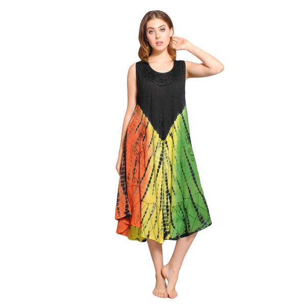 Shop Handmade Rasta Beach Summer Gown (India) - Free Shipping On Orders ...