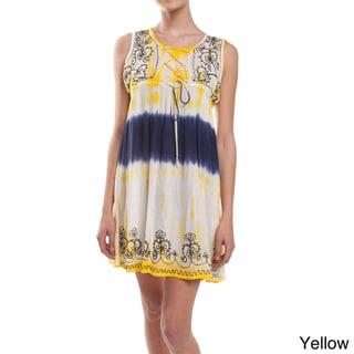 Tie Dye Babydoll Rayon Dress (Nepal) Women's Clothing