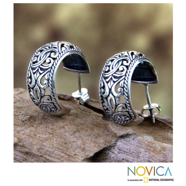 Shop Handmade Sterling Silver 'Hanging Garden' Earrings (Indonesia