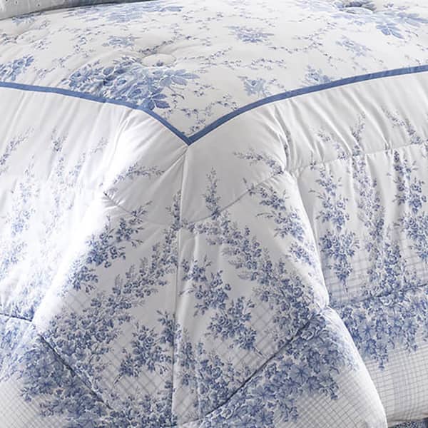 Shop Laura Ashley Sophia Cotton 4 Piece Comforter Set Free