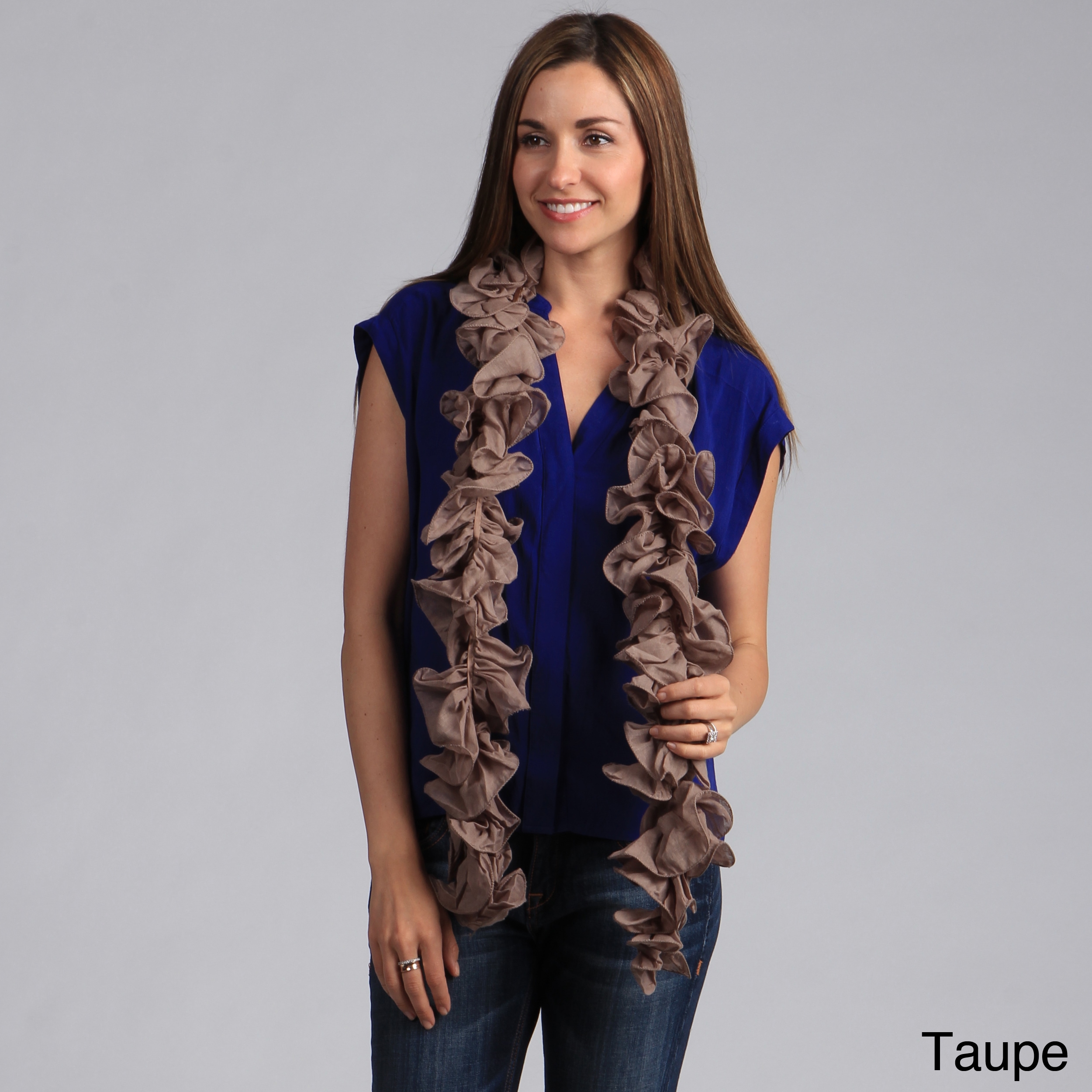 Saro Long Ruffled Scarf