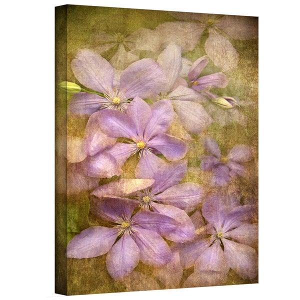 David Liam Kyle Purple Flowers Gallery Wrapped Canvas
