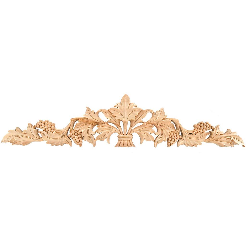 Hand-carved Solid Hardwood Grape Leaf Applique