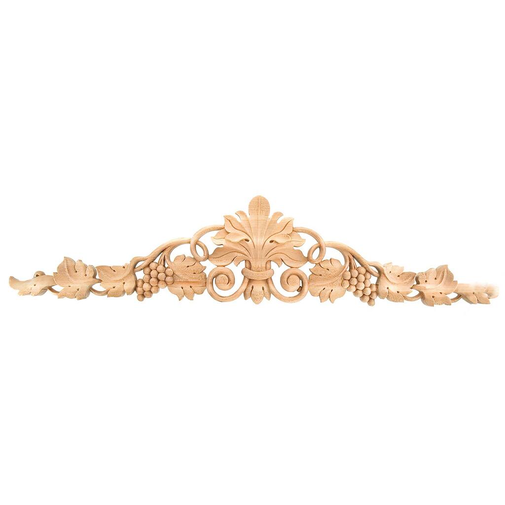 Hand-carved Solid Hardwood Grape Leaf Applique