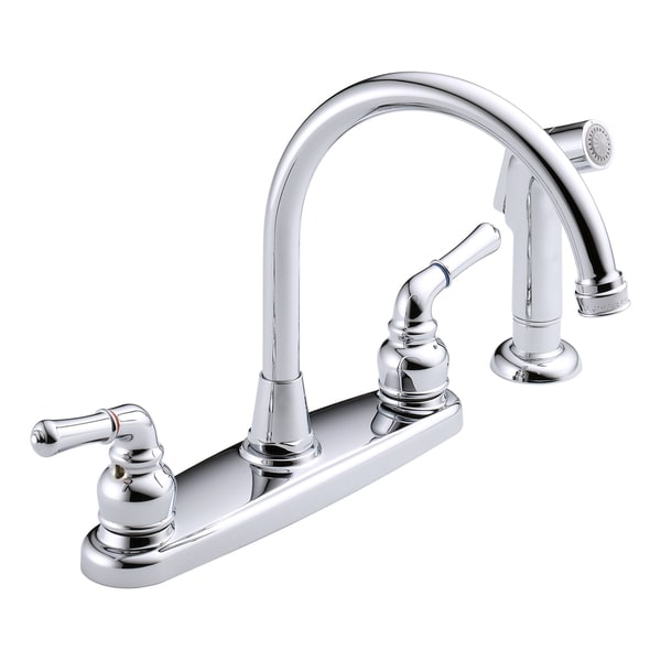 Peerless Chrome Sidespray Two Handle Kitchen Faucet - Free Shipping