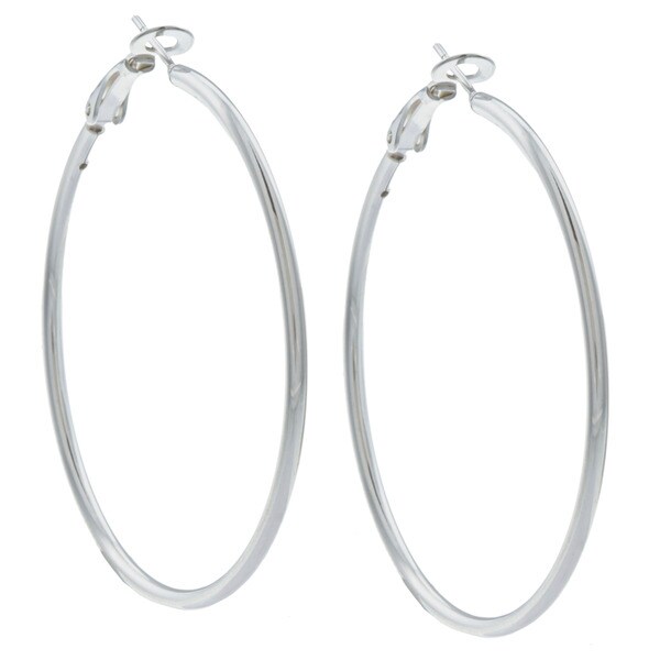 Sunstone Sterling Silver Tailored Tube Hoop Earrings Sunstone Sterling Silver Earrings