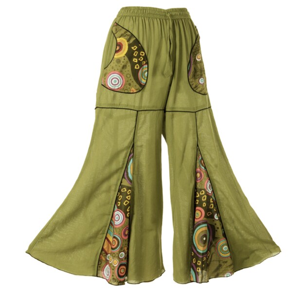 Shop Handmade Cotton BellBottom Pants (Nepal) Free Shipping Today 7962933