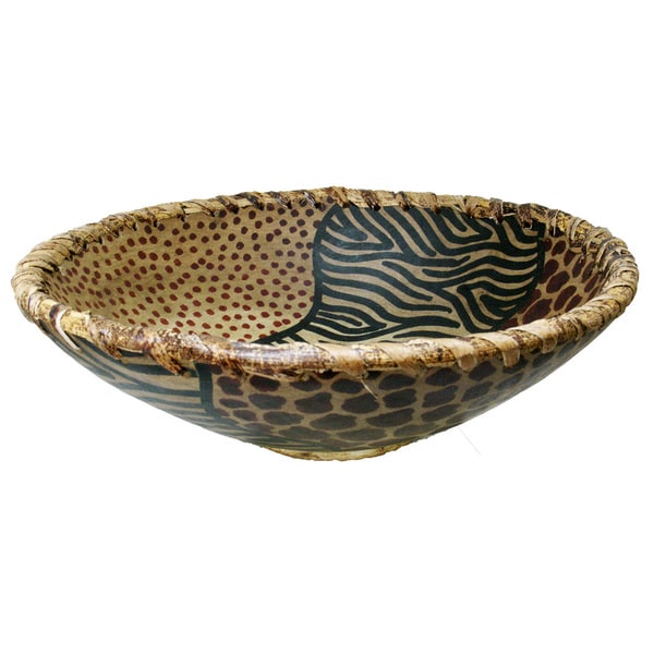 Animal Skin Pattern Bowl (Kenya) Baskets & Bowls