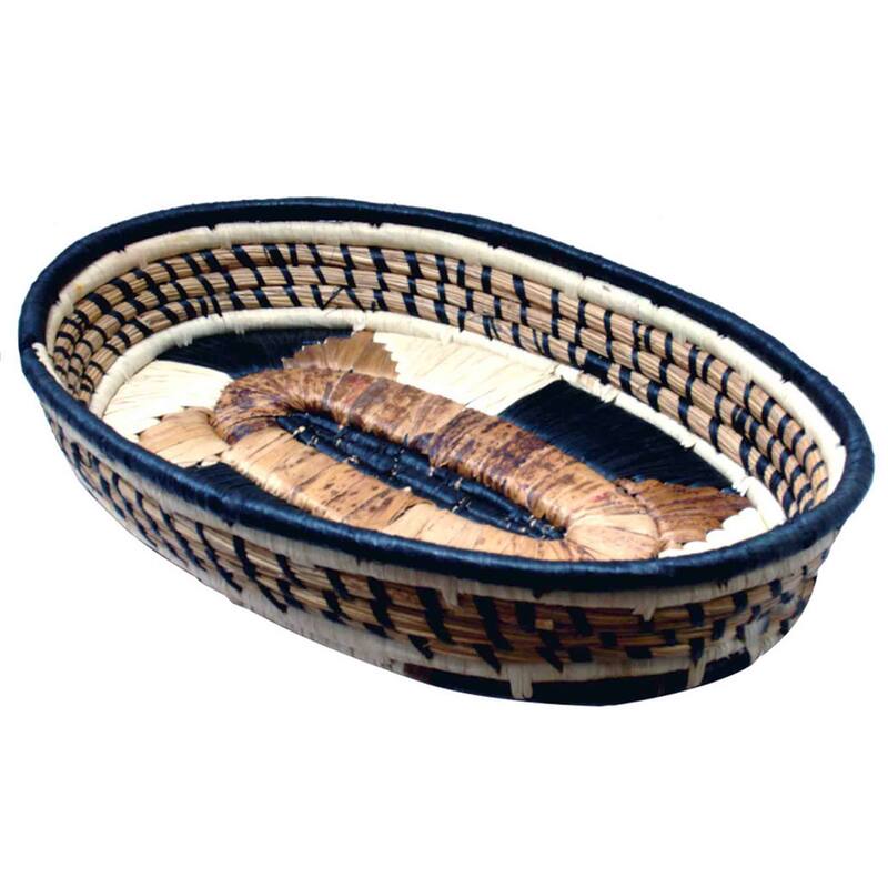 Ceromonial 12-inch Oval Basket (Kenya) - Multi
