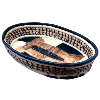 Ceromonial 12-inch Oval Basket (Kenya)