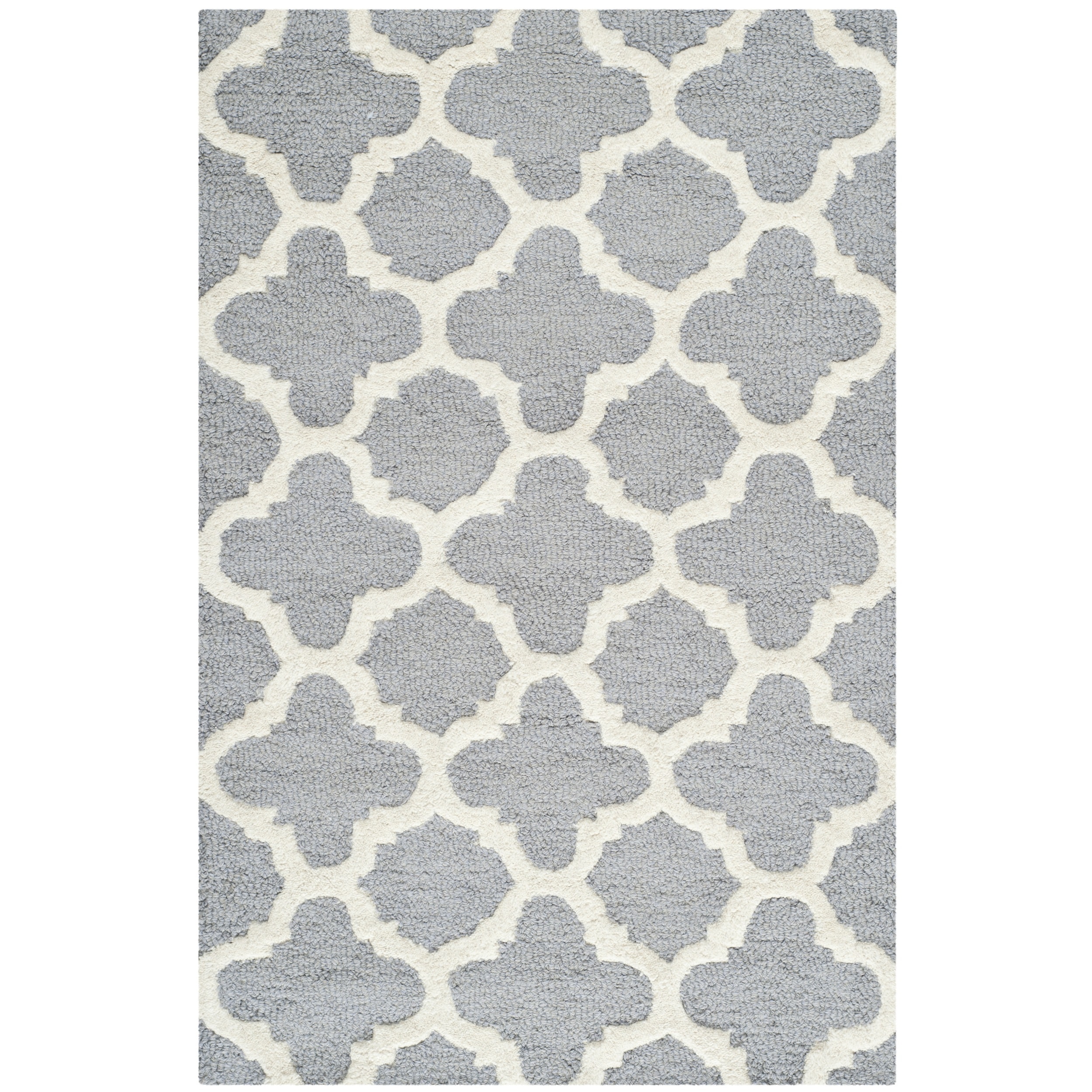 Safavieh Handmade Moroccan Cambridge Silver Wool Area Rug (2 X 3)