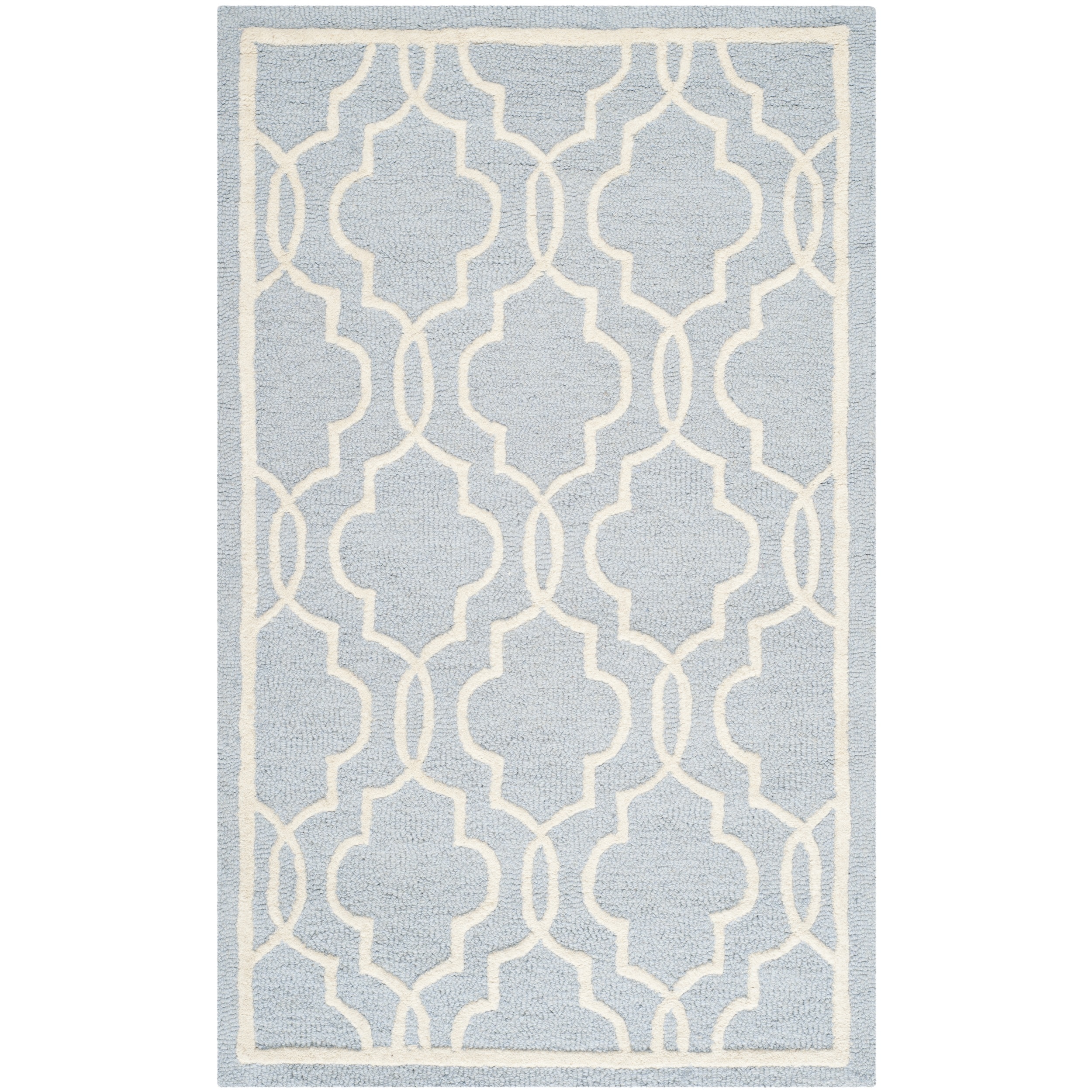 Safavieh Handmade Moroccan Cambridge Light Blue Wool Rug (3 X 5)