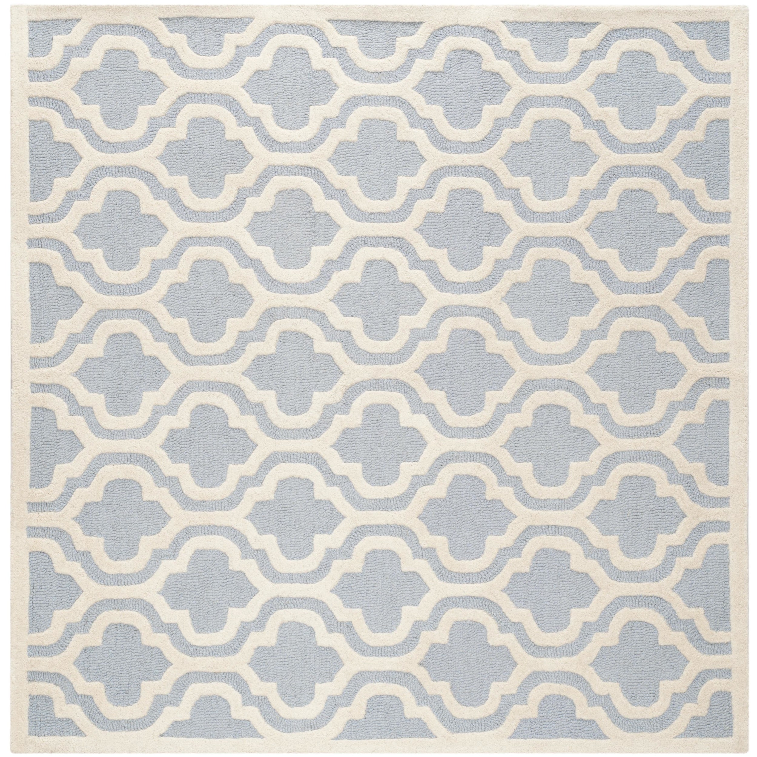 Safavieh Handmade Cambridge Moroccan Light Blue Wool Floor Rug (6 Square)