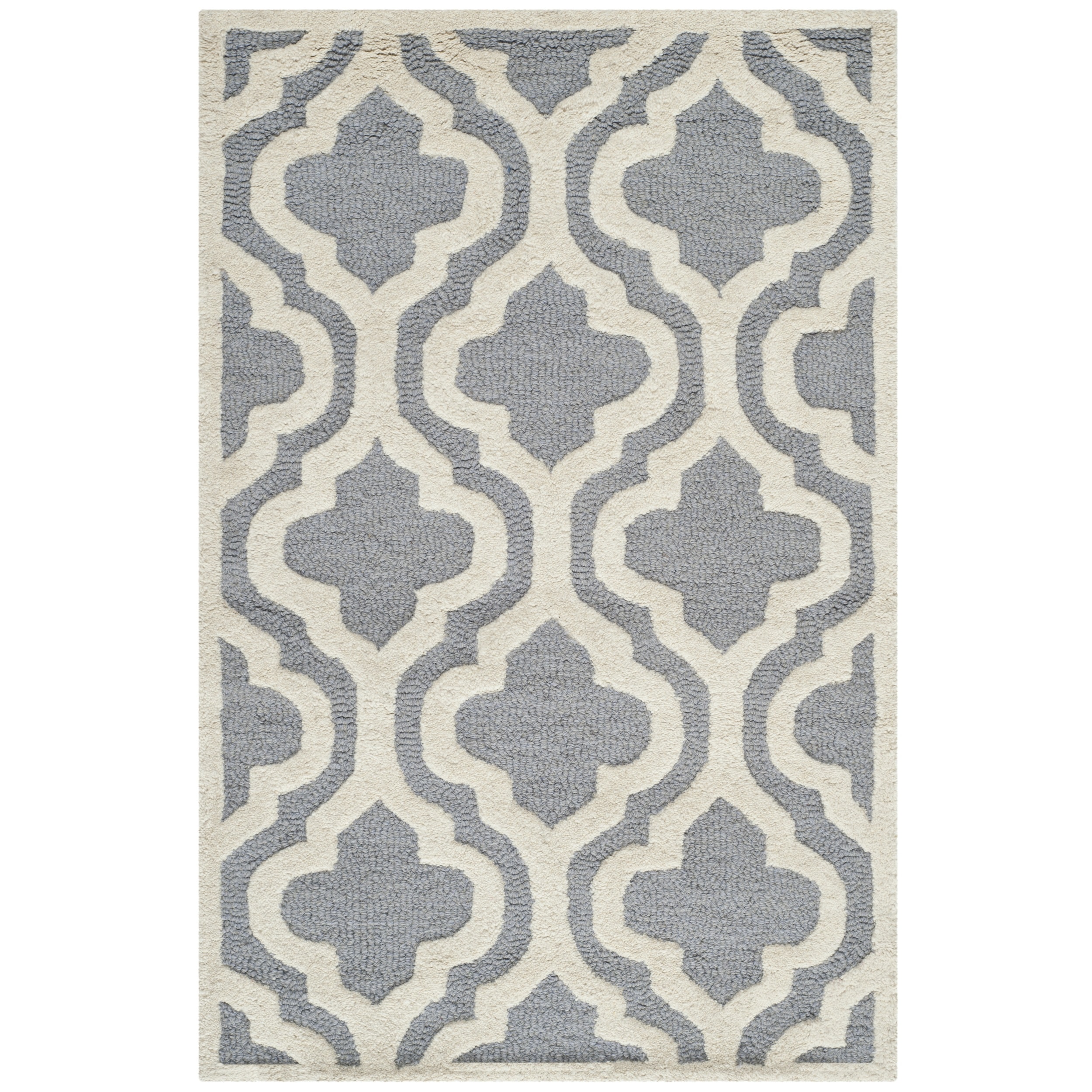 Safavieh Handmade Moroccan Cambridge Silver Wool Rug (2 X 3)