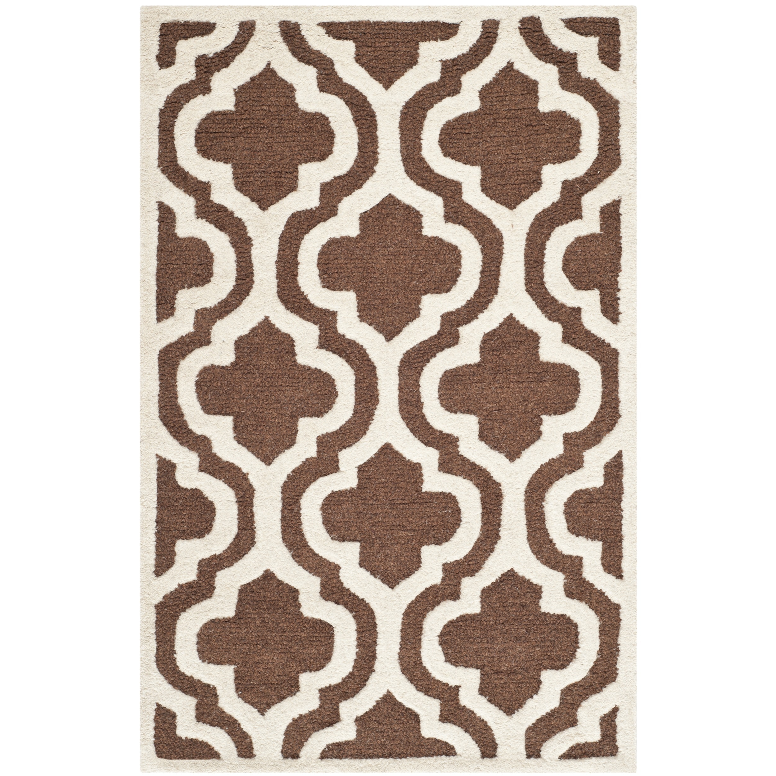 Safavieh Handmade Moroccan Cambridge Dark Brown Wool Rug (2 X 3)