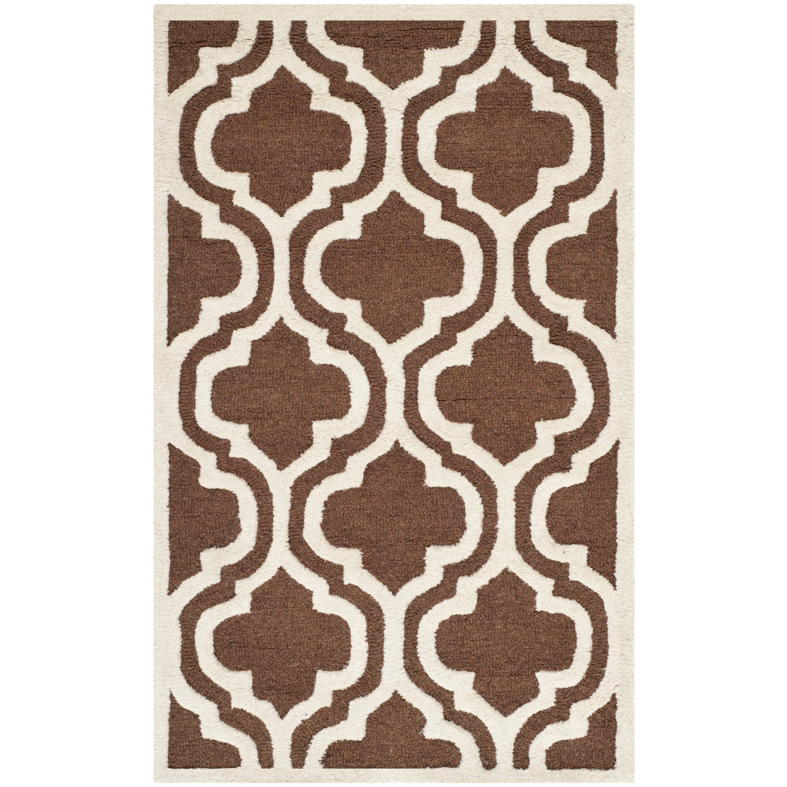 Safavieh Handmade Cambridge Moroccan Dark Brown Wool Indoor Rug (3 X 5)